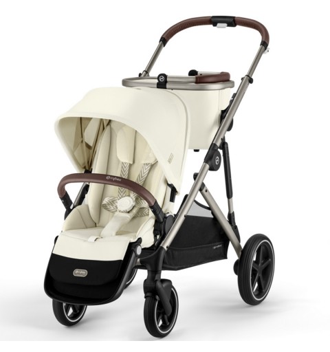 Cybex Gazelle S TPE 2023 - rozwojowy wózek spacerowy z opcją wózka rok po roku lub bliźniaczego | Seashell Beige